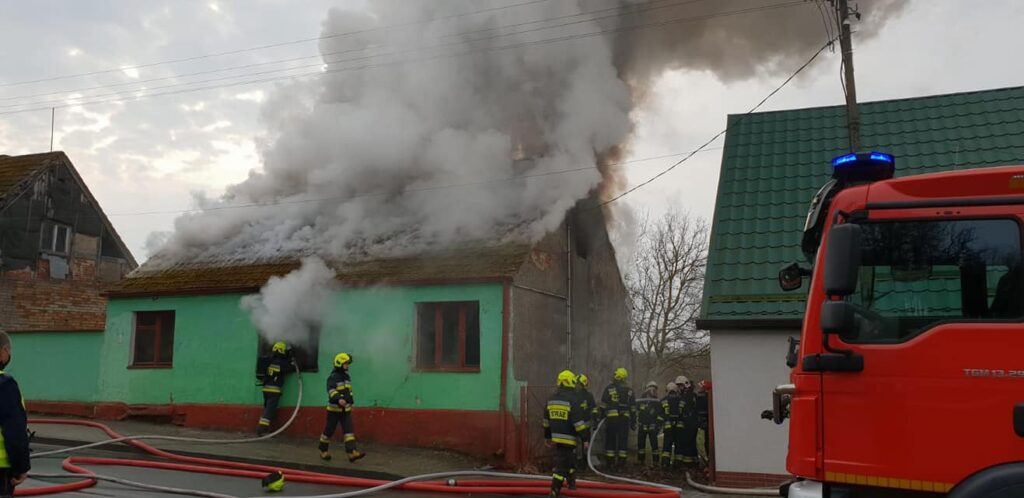 Pożar budynku w Węgorzynie