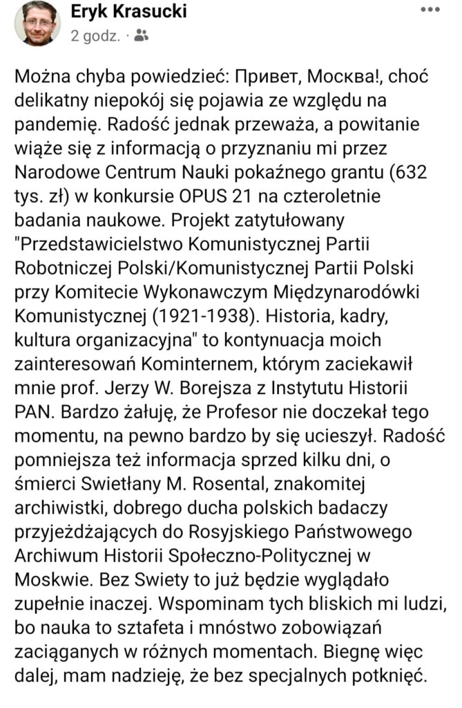 Profesor Uniwersytetu Szczecińskiego Eryk Krasucki otrzymał grant na swoje badania