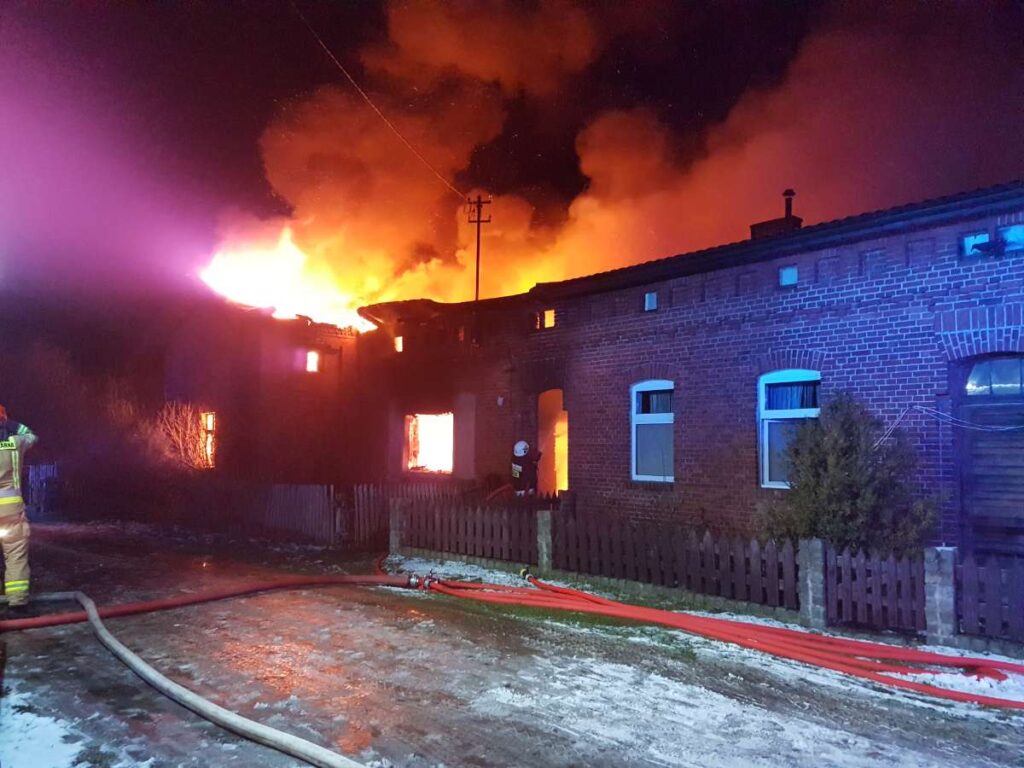 Pożar budynku mieszkalnego w Żelisławiu