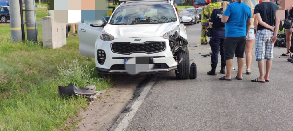 W Zarańsku doszło do zderzenia. Ranny kierujący skuterem